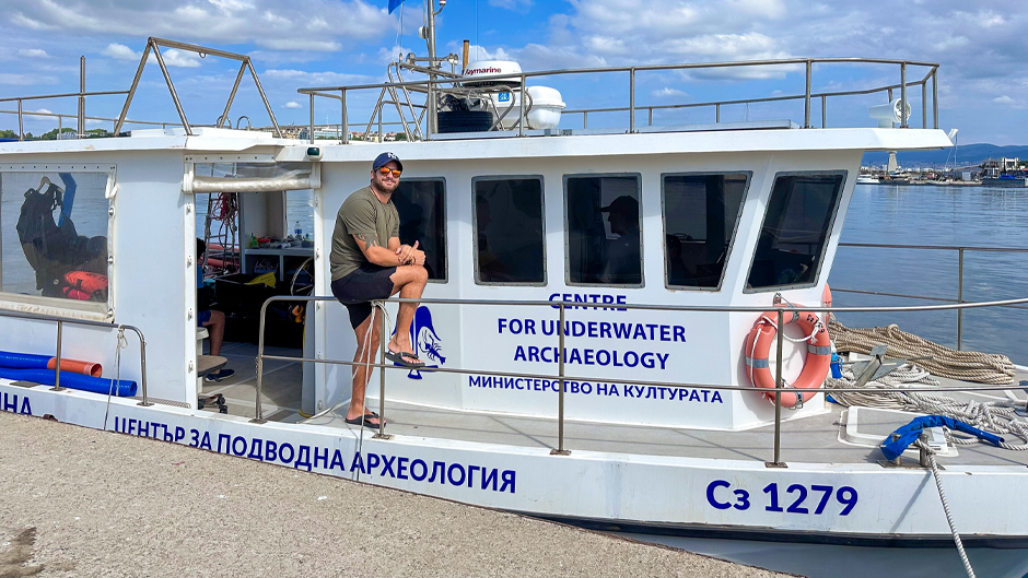 This summer graduate student Efrain Ocasio investigated an old fortress, submerged off the coast of Bulgaria in the Black Sea. Photo and video: Courtesy of Efrain Ocasio