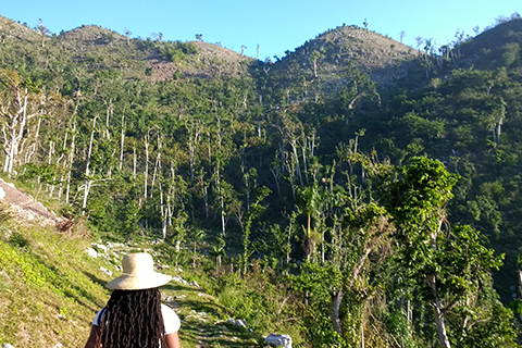 Toni in field - anthropology field trip photo