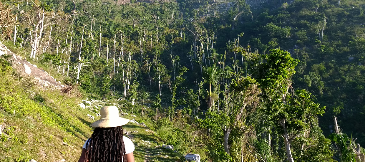 Toni in field - anthropology field trip photo